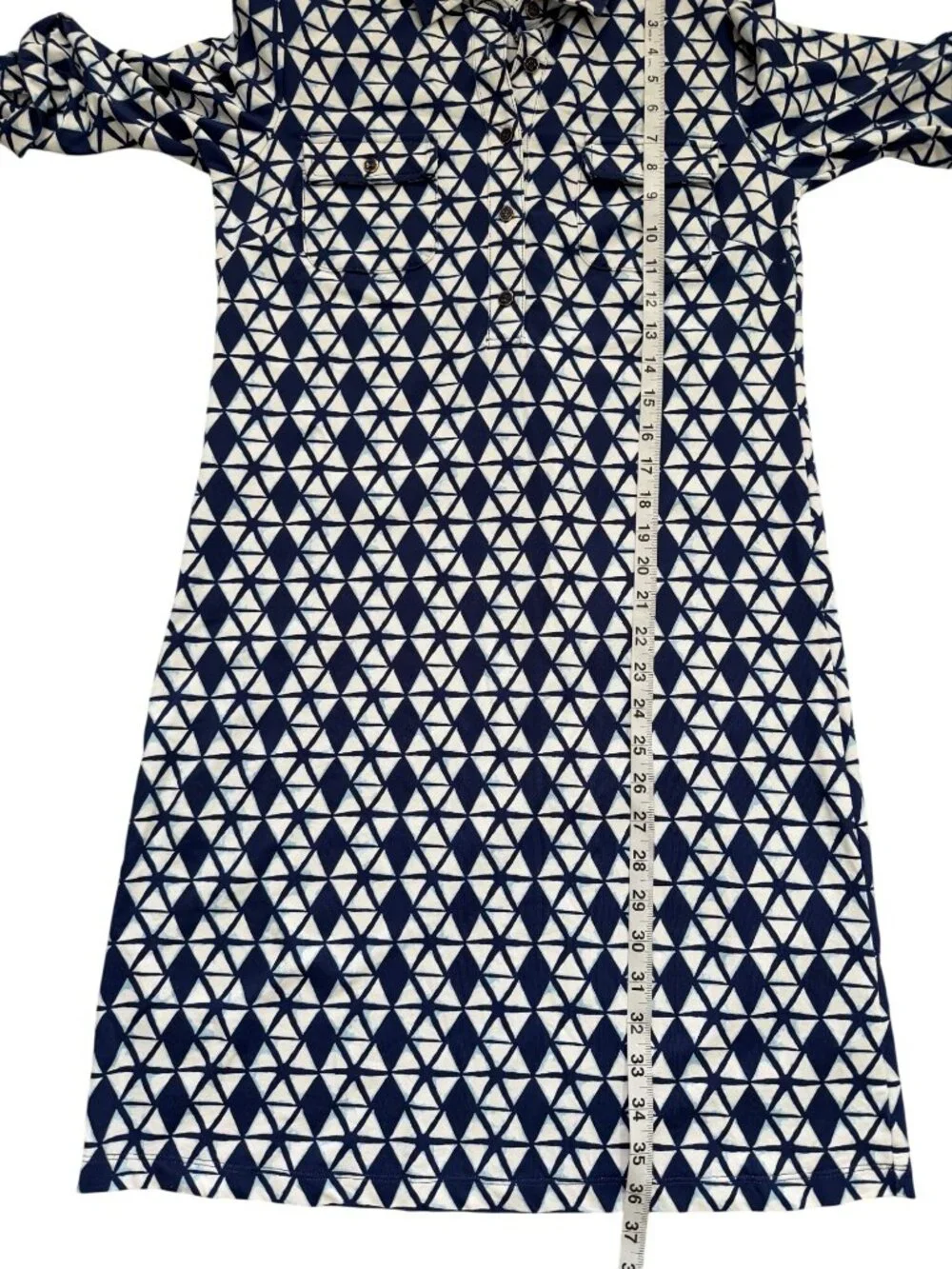 J. McLaughlin Womens Small Lawrence Shirt Dress Catalina Cloth Blue White - Picture 6 of 8